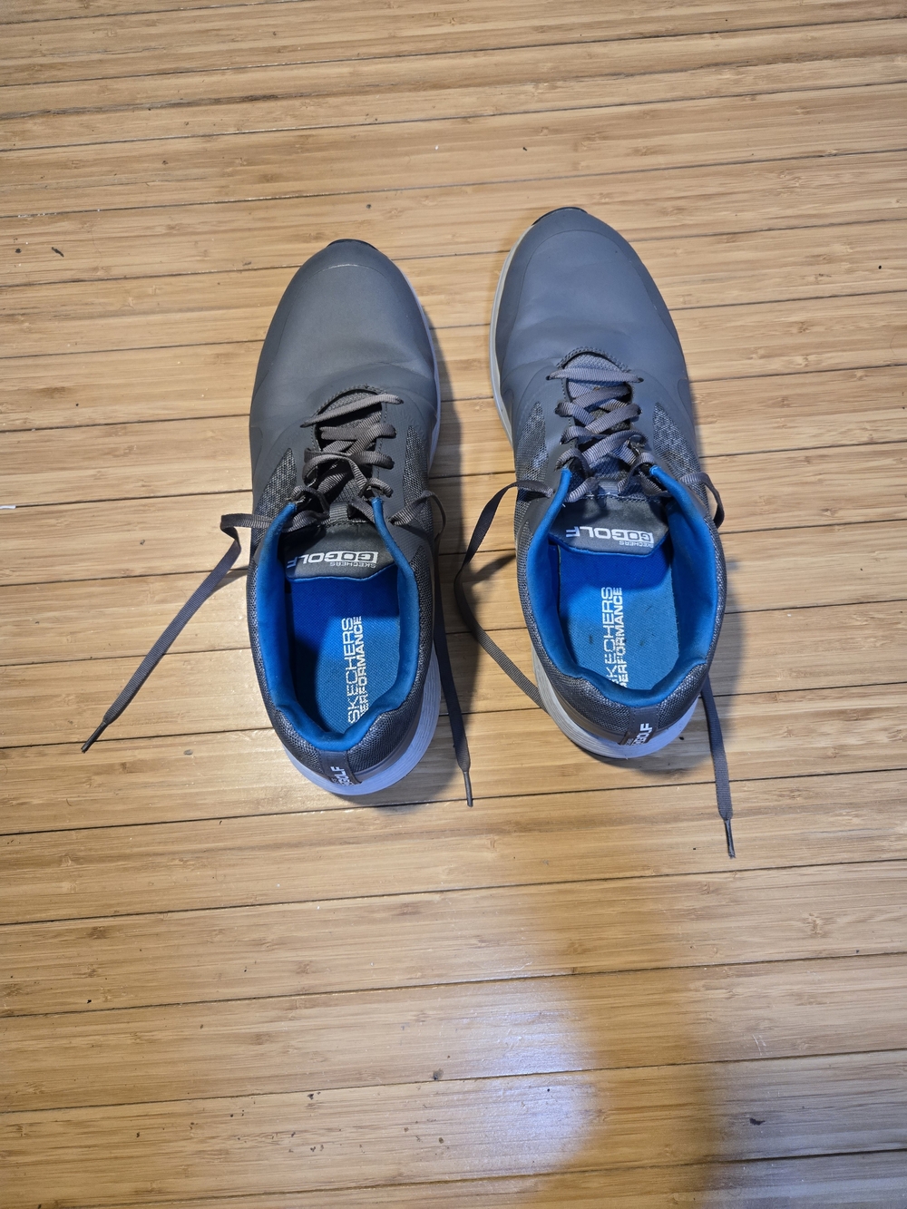 Skechers Men's Gray Sneakers with Blue Liners